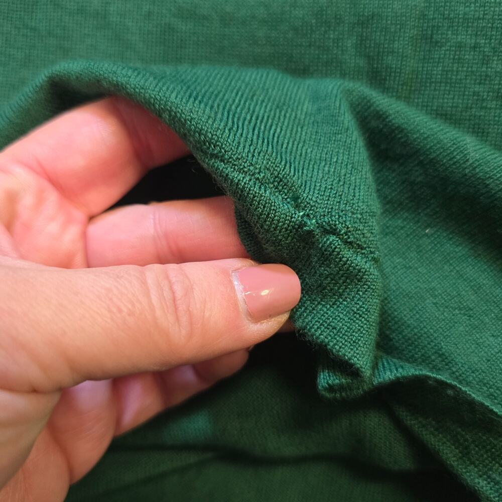 J Jill Sweater Top Womens Size Medium Green Merino Wool Long Sleeve Knit Capsule - Picture 8 of 11